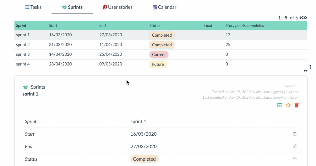 one of the visual ways to access your data is the detail view