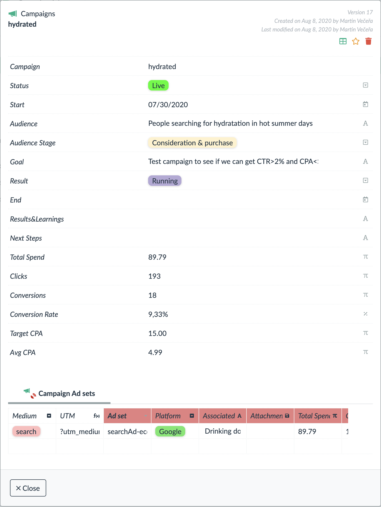 marketing campaign template overview