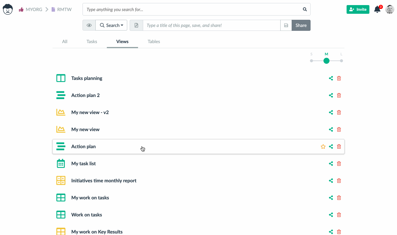 access your data through bookmarks