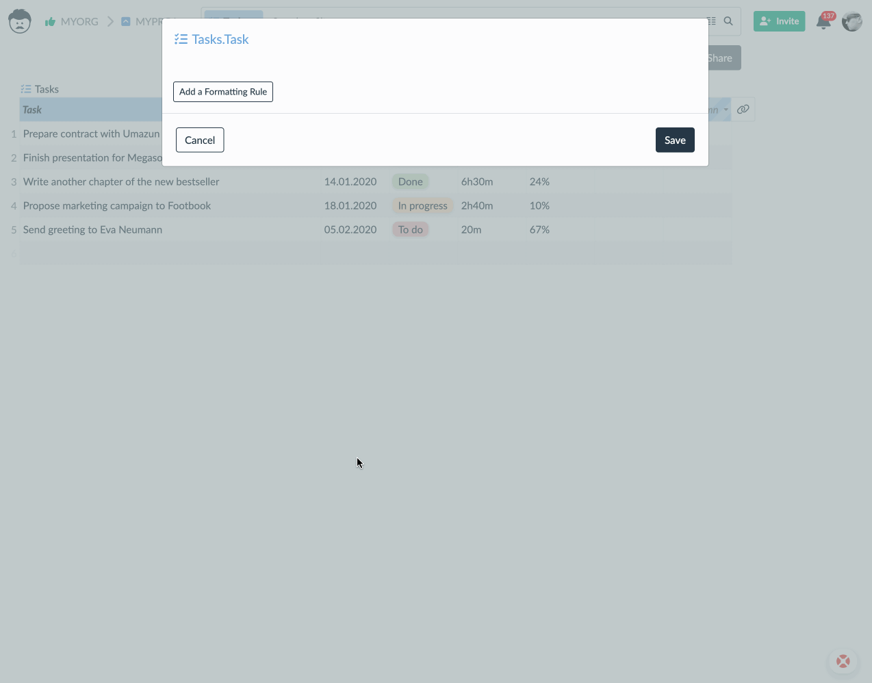 add a conditional formatting rule